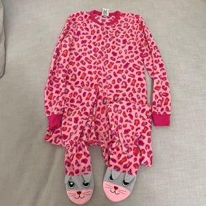 Pink cheetah print multicolored onesie